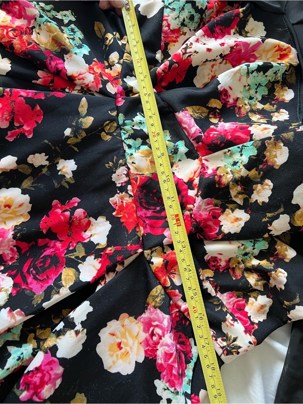 Torrid Floral Black Dress Pink red Floral Lace-Up Back corset Whimsigoth / Goth - Picture 8 of 10